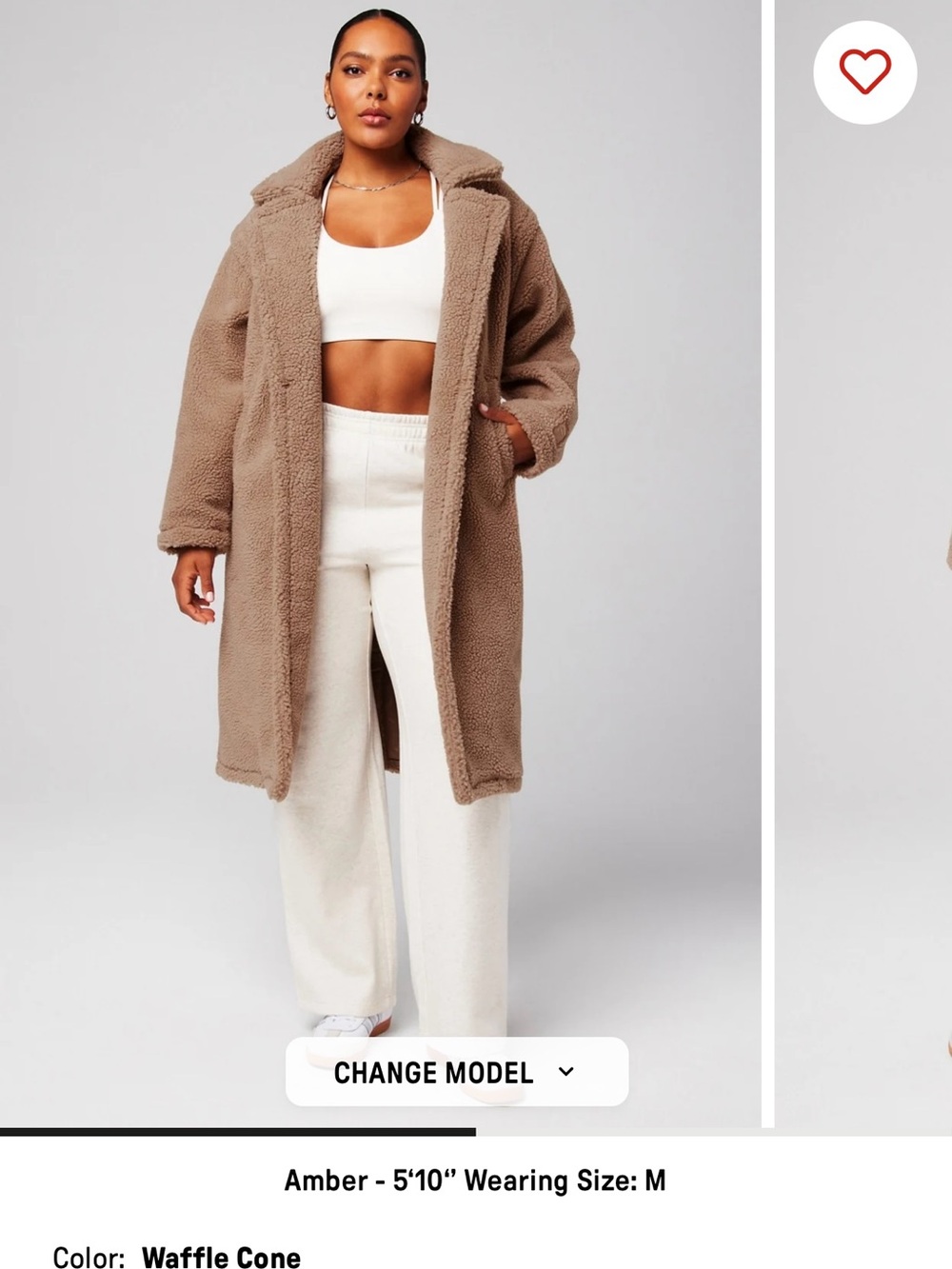 Fabletics Plush Teddy Coat in Camel - Picture 14 of 16